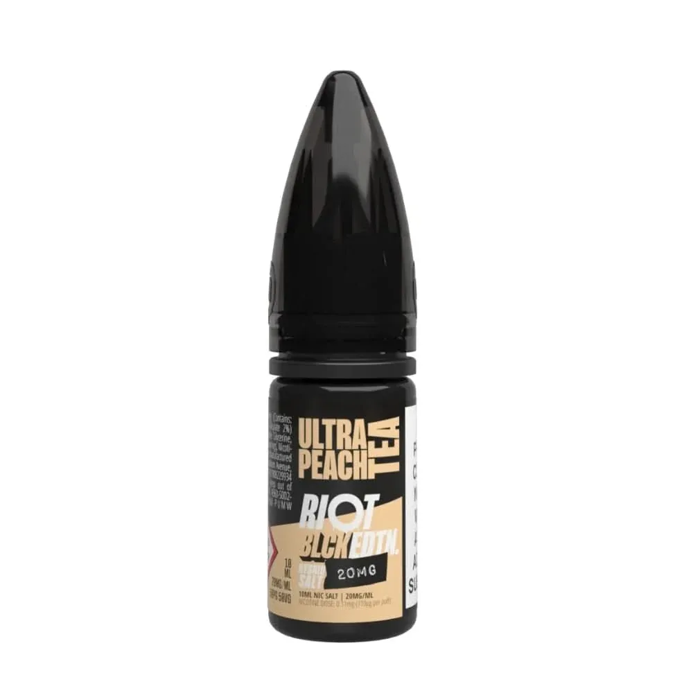 Ultra Peach Tea E-Liquid Black Edition by Riot Squad (10ml)