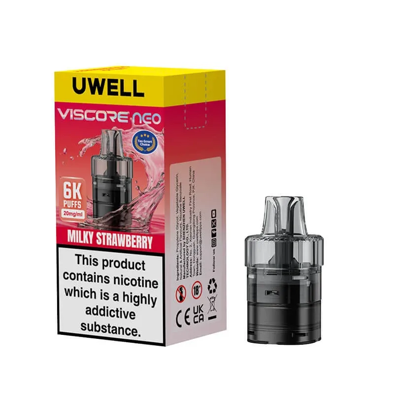 Uwell Viscore Neo 6K Prefilled Pod & Refill Milky Strawberry
