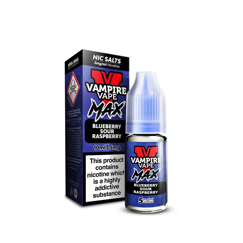 Vampire Vape MAX Blueberry Sour Raspberry Nic Salt E-Liquid 10ml - Image 2