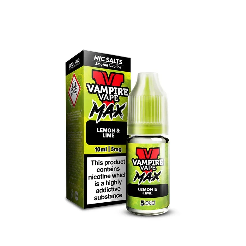 Vampire Vape MAX Lemon Lime Nic Salt E-Liquid 10ml - Image 2