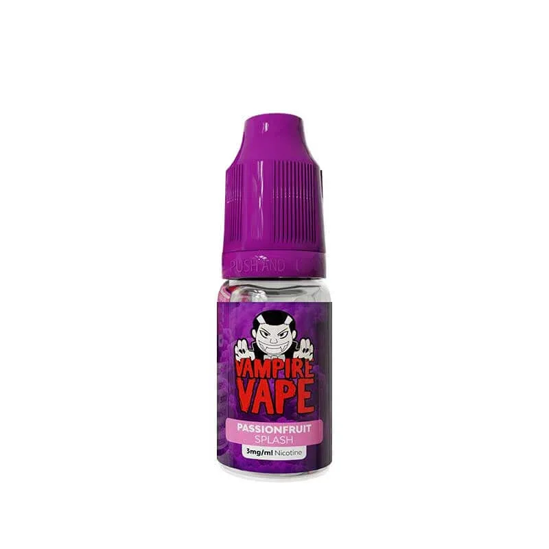 Vampire Vape Tropical Passionfruit Splash 10ml Freebase E-Liquid - Image 2