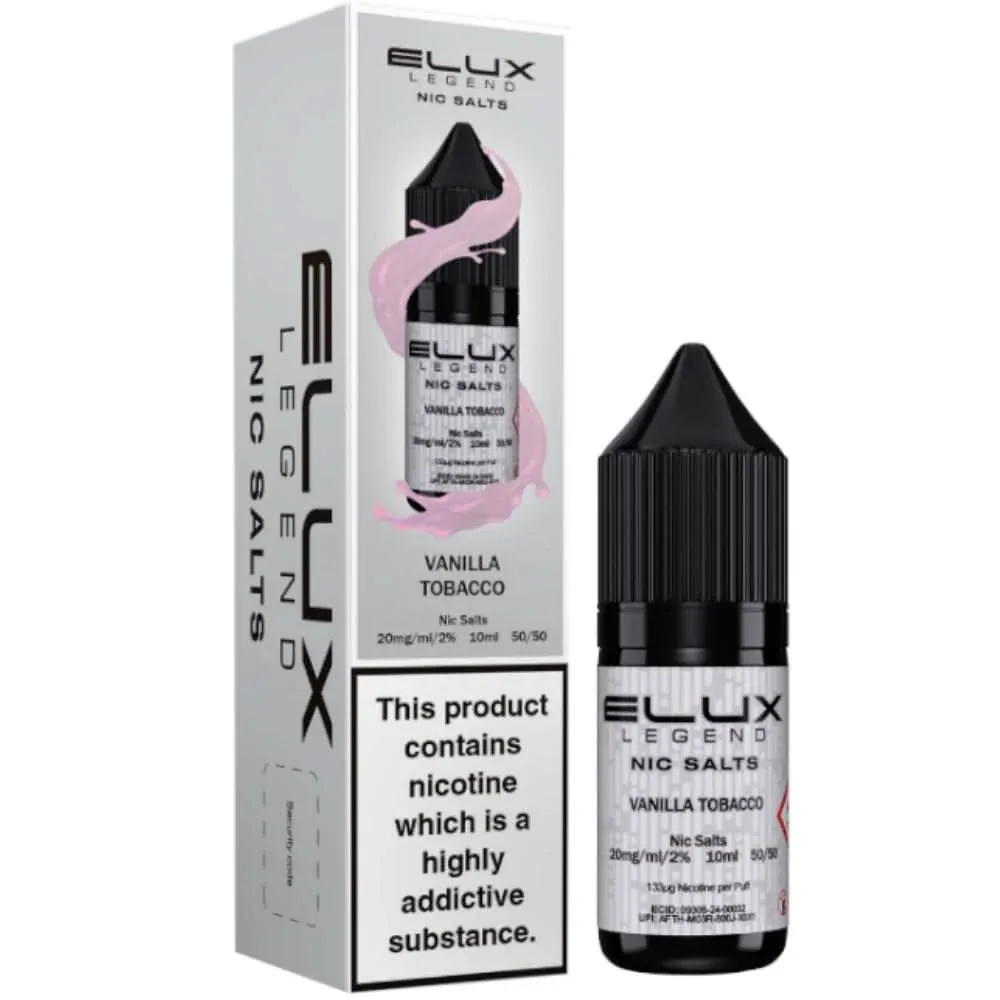 Vanilla Tobacco Nic Salt E-Liquid Legend Series by ELUX (10ml)