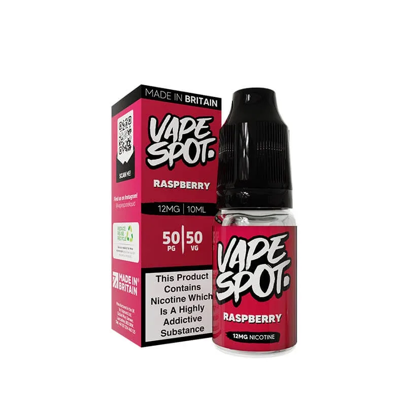 Vape Spot Raspberry E-Liquid 10ml - Image 2