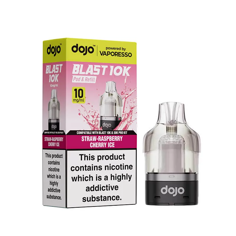 Vaporesso DOJO Blast Pod & Refill For 10K or 30K Device – Straw-Raspberry Cherry Ice - Image 2