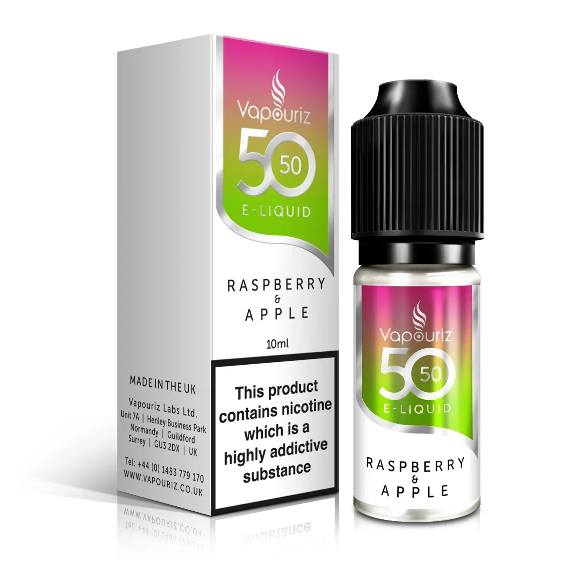 Vapouriz 50/50 Raspberry & Apple 10ml - Image 2