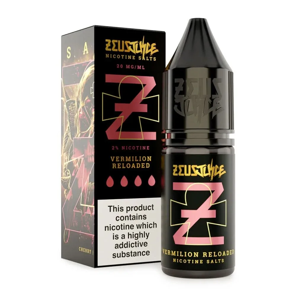 Vermilion Reloaded Nic Salt E-Liquid by Zeus Juice (10ml)