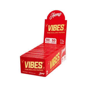 VIBES PAPERS 50PK 1-1/4- HEMP RED