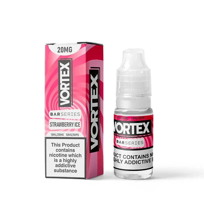 Vortex Strawberry Ice 10ml Nic Salt E-Liquid - Image 2