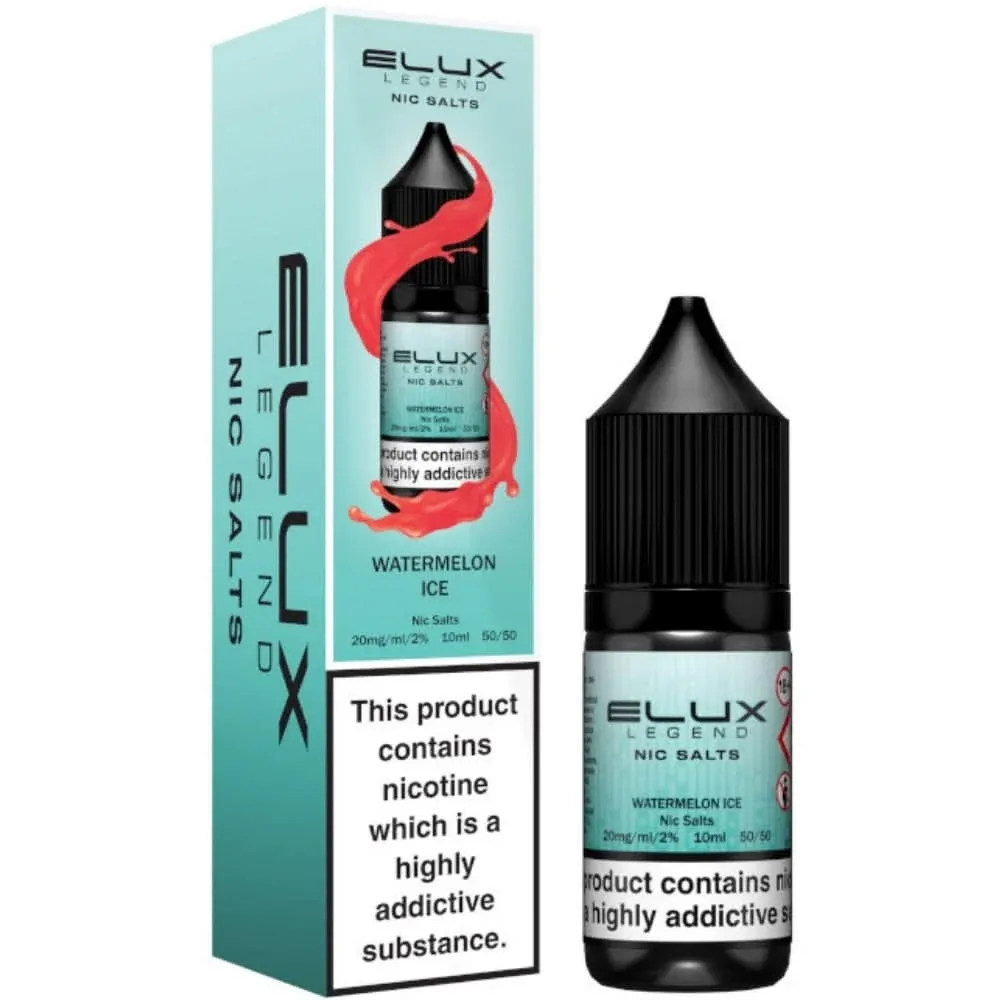Watermelon Ice Nic Salt E-Liquid Legend Series by ELUX (10ml)