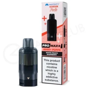 White Peach Raspberry Hayati Pro Max Plus Refill Pod