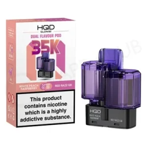 White Peach Raspberry & Red Razz GB HQD Glow 35K Refill Pods