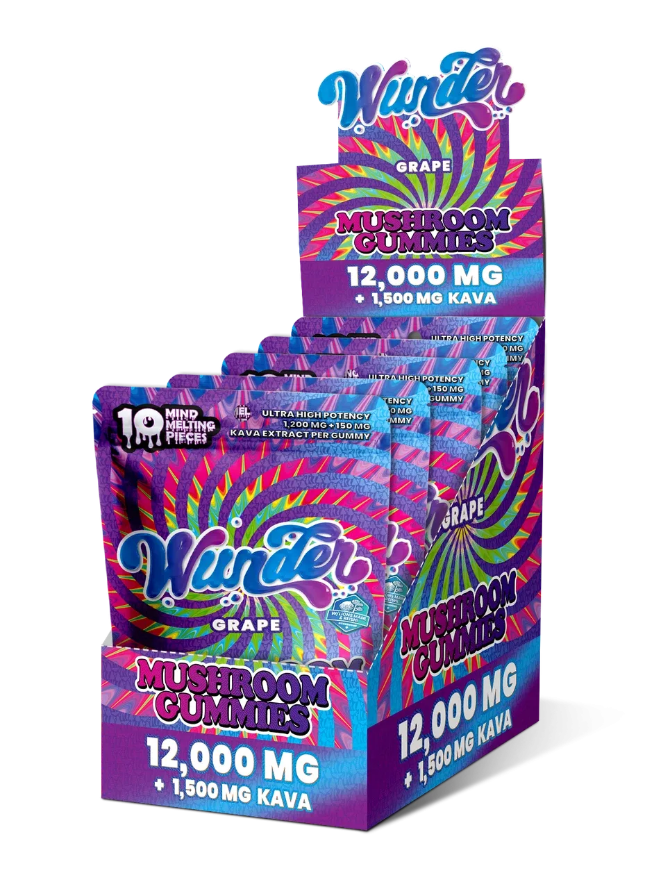 Wunder Shelf Pack High Potency Entheogenic + 150mg Kava Mushroom Gummies