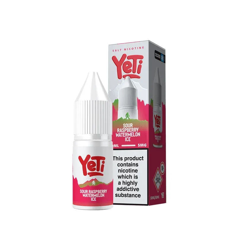 Yeti Summit Series Sour Raspberry Watermelon Ice 10ml Nic Salt E-Liquid - Image 2
