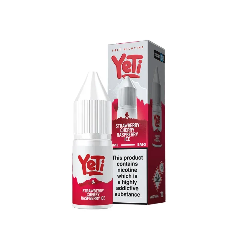 Yeti Summit Series Strawberry Cherry Raspberry Ice 10ml Nic Salt E-Liquid - Image 2