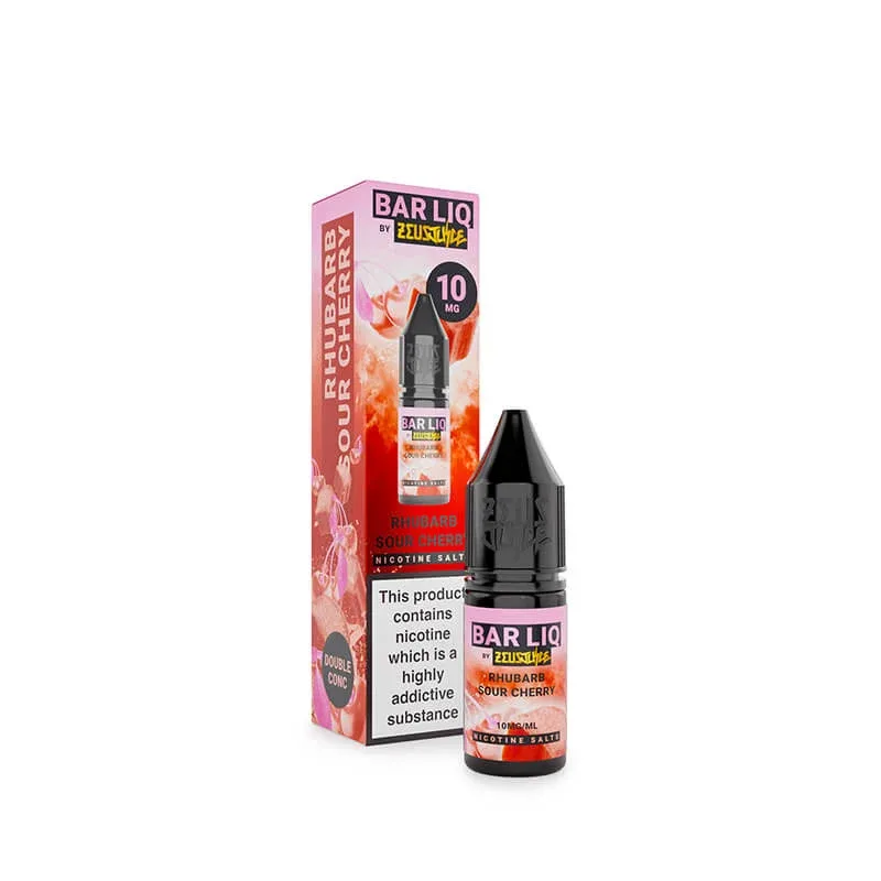 Zeus Juice Bar Liq Rhubarb Sour Cherry Nic Salt E-Liquid 10ml - Image 2
