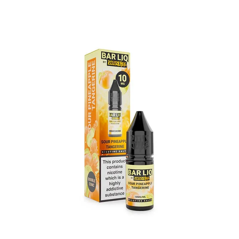 Zeus Juice Bar Liq Sour Pineapple Tangerine Nic Salt E-Liquid 10ml - Image 2