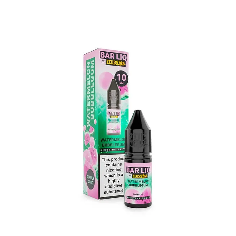 Zeus Juice Bar Liq Watermelon Bubblegum Nic Salt E-Liquid 10ml - Image 2